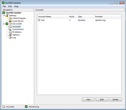 Account configuration Account configuration