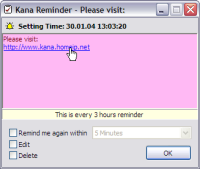 Triggered Kana Reminder Window Triggered Kana Reminder Window