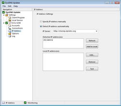 IP address configuration IP address configuration