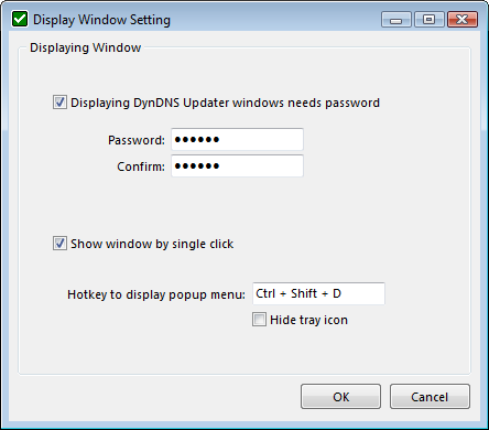 Display Window Setting