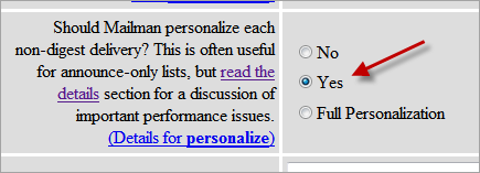 mailman-personalized-config